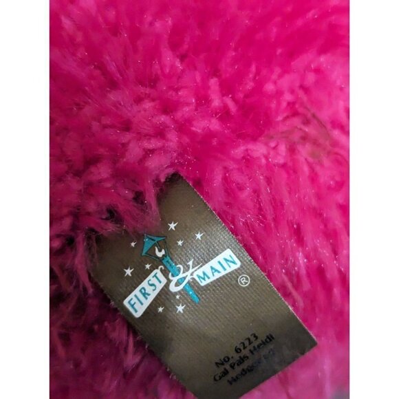 First & Main Plush Pink Hedge Hog 9” Stuffed Animal Glittery Hands Feet 8" - Picture 9 of 9